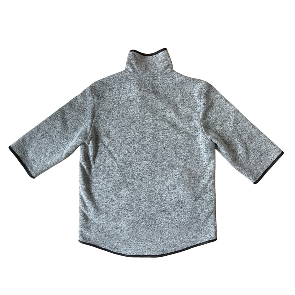 Barneys New York Gray Knit Fleece 3/4 Sleeve Oversized Jacket - Size 4 - Picture 3 of 9